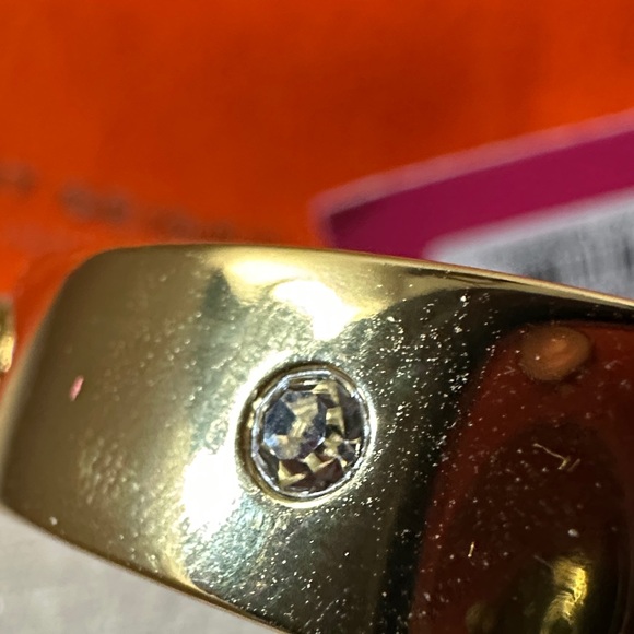 Kurt Geiger Gold-Tone Bangle Bracelet with Crystal Accents - Picture 6 of 11